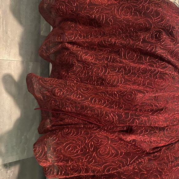 Ruby Red Roses Prom Dress - Picture 3 of 7